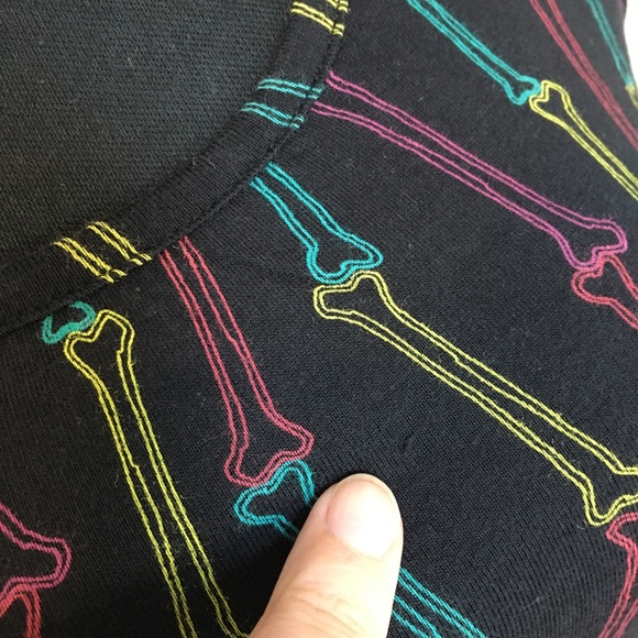 Emily the Strange Black Bone Print Tank Top, S - Picture 7 of 11